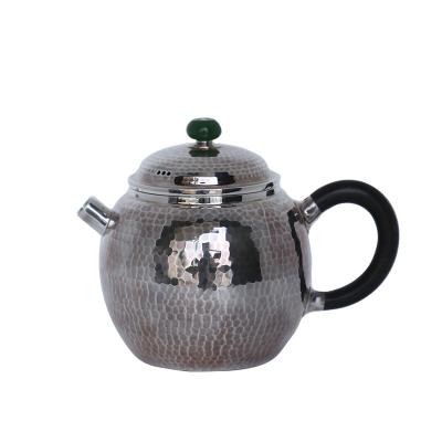 China Viable Handmade Silver Made 9999 Top Fashion 200ml Brewing Tea Infuser Teapot for sale