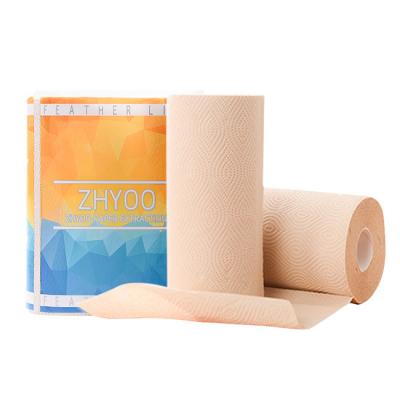 China Kitchen Cleaning OEM Factory Wholesale Virgin Wooden Pulp Private Label Paper Towels Kitchen Tissue Unbleached Bamboo Bamboo Paper Towel for sale