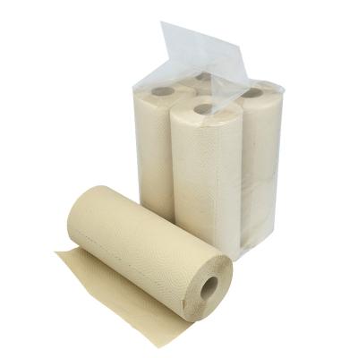 China Cheapest 6 Rolls Hand Towel Bamboo Toilet Paper / Pack Soft Skin Kitchen Towel Cheapest Paper Towels for sale