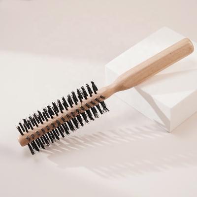 China Wholesale Waterproof Salon Comb OEM Small Oval Hairbrush In Wooden Comb Double Action Massage Ash Head High Quality Comb for sale