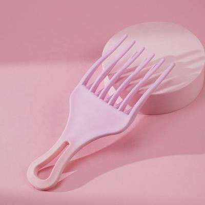 China For Home Use Afro Hair Pick Comb High Quality Plastic Hairdressing Styling Tool Wide Wave Teeth Hair Comb for sale