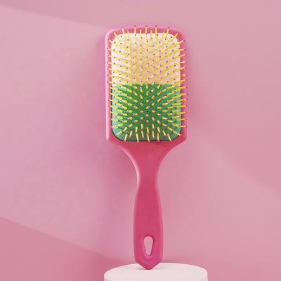 China For Home Use High Quality Wet Air Cushion Frosted Comb Straighten To Customize Logo Air Detangling Massage Abs Cushion Hair Brush for sale