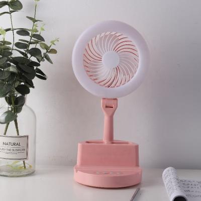 China Modern Wireless Color LED Bed Lighting Night Light Study Light Battery Changing Table Lamp With Fan for sale