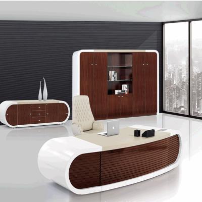 China Modern European Style Executive Wood Desk Latest Design Solid Wood High Tech Desk for sale