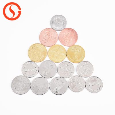 China Brass Token Supplier Logo Custom Coin Gold Factory Price Coin Compound Zinc Alloy / Steel Material Coin Operated Games for sale