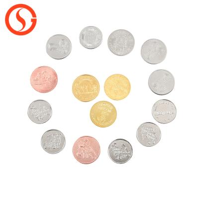 China Custom Brass Logo Coin Compound Hardware Gold Games Factory Price Coin Token Zinc Alloy/Steel Silver Token Pusher Coin for sale