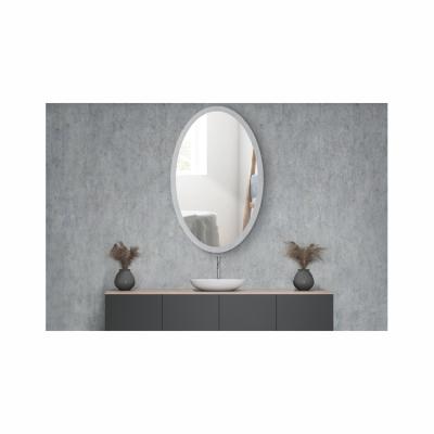 China New Design Household Illuminated Wall Mounted Cosmetic Mirror Frameless Ellipse Shape Smart Led Mirror for sale