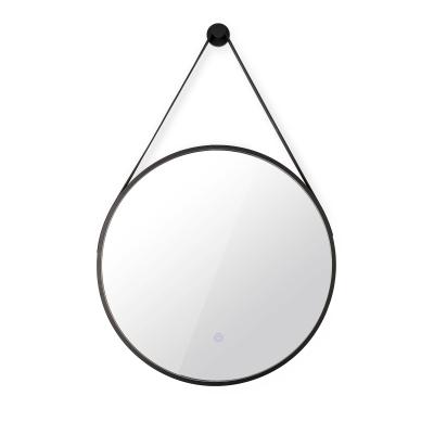 China Customized Illuminated Frameless Round Led Mirror Smart Touch Bathroom Mirror for sale