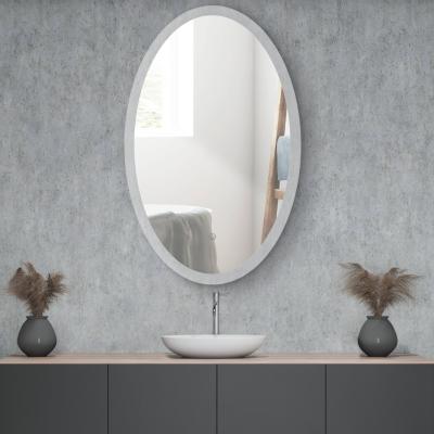 China Wall Mounted Dimmable Mirror Light Modern Design Oval LED Backlit Magnifying Smart Mirror for sale