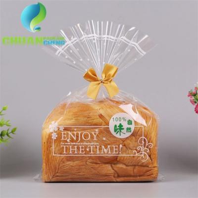 China Recyclable Custom Logo Printing Plastic Opp Eco - Friendly Poly Bags For Bread Toast Clear Plastic Bread Bag for sale