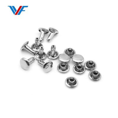 China For Folder Clip New Arrival 8mm Double Dome Mushroom Rivet For Folder Clip Stationary Rivets For Leather Double Head for sale