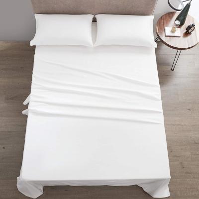 China 4 Piece 100% Cotton Luxury Soft Breathable Deep Pocket Bed Sheet Set with Portable for sale