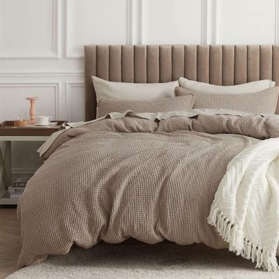 China Add a Touch of Luxury to Your Bedroom with 100% Cotton Waffle Weave Duvet Cover Set for sale