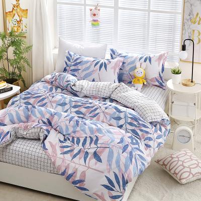 China Transform Your Bedroom with 100% Polyester Printed Plant Design Bed Sheets and Cases for sale