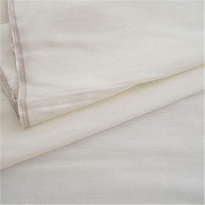 China Organic Manufacturer Wholesale Customized Pure Natural White 100% Silk Dupion Fabric for Sleepwear for sale