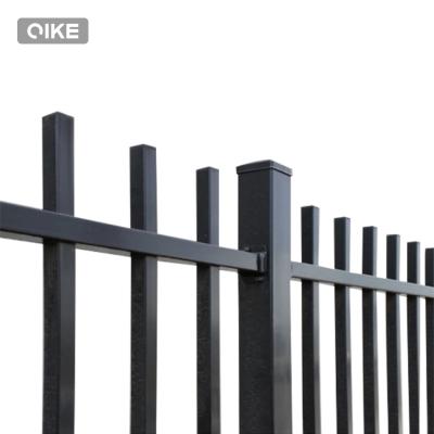 China Easily Assembled Easy to install sustainable steel fence panel metal Fence Metal Garden steel picket fence for sale