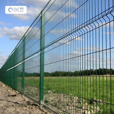 China Easily Assembled Boundary galvanized steel welded curved 3d wire mesh fence panel for sale