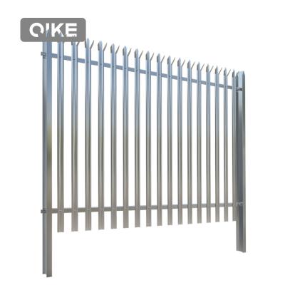 China Easily Assembled Best Quality Steel Residential Security Palisade Fence Triple Point Palisade Fence 2.4m Palisade Fencing price for sale