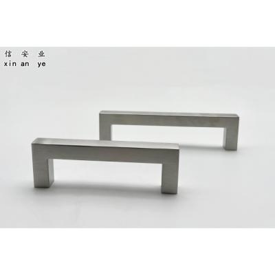 China Modern Minimalist Cabinet Handle Square Stainless Steel Cabinet Door Handle Drawer Handle for sale