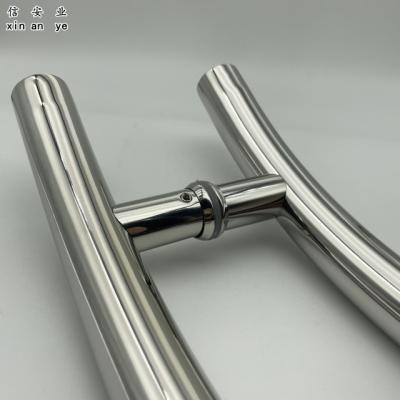 China Stainless Steel Door Handle Simple Modern Glass Door s Curved Bathroom Shower Room for sale