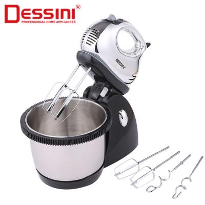 China Electric Beater Ejector Knob DESSINI Kitchen Appliances Commercial Stainless Steel Stand Bread Dough Mixer for sale