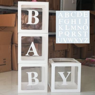 China Wholesale clear party layout transparent confession proposal box surprise birthday party balloon BABY letter LOVE red box for sale