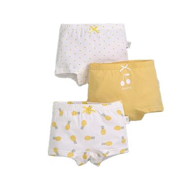 China Breathable Pack 3pcs Kids Underwear Cute Printing Soft Safety Pants Underwear For Girl for sale