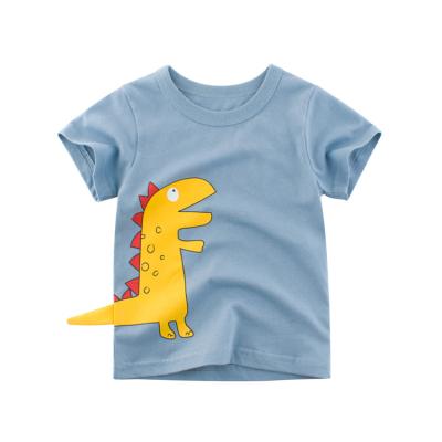 China 2021 Cute Cartoon Fashion Girls Kids Breathable Design 100% Cotton T-shirt for sale