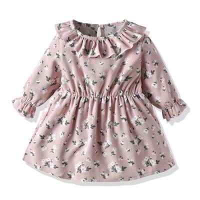 China Wholesale New Design Long Sleeve Print Dress Dresses Cotton Baby Winter Dress Breathable for sale