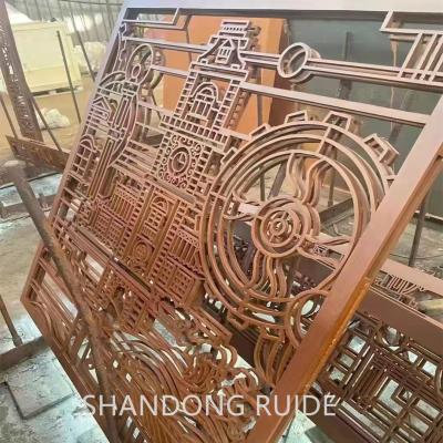 China Boiler Sheet Survivor SPA-H Panel Garden Landscape Wall Rust Panel Hollow Old Laser Cut for sale