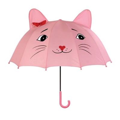 China Manual Open Creative cute cartoon kids umbrella New Design 2023 reflective long handle Children's umbrella custom logo for sale