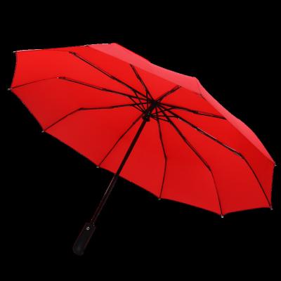 China Auto-open Hot selling New 2022 Umbrella supplier hot sell customer logo printing black pongee automatic 3 fold umbrellas for sale