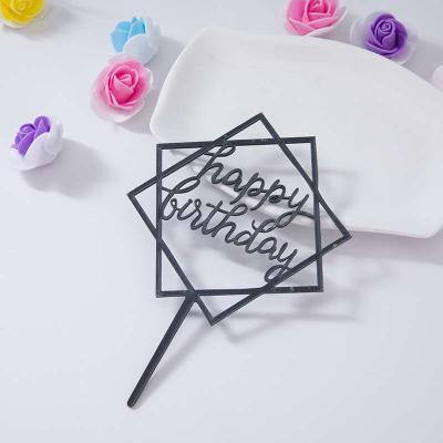 China 2021 Sell High Quality Artificial All Season Vibraphone Adults Children Celebration Happy Birthday Acrylic Wholesale Cake Topper for sale