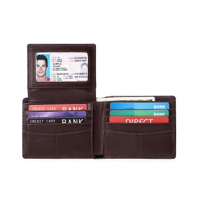 China Men's Wallet Men's Business Leather RFID Ultra-thin Bifold Purse RFID Blocking Slim Wallets For Men for sale