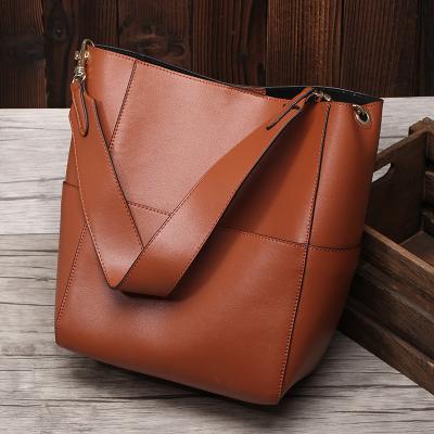 China High Quality Genuine Leather Handbags Bucket Bags Genuine Leather Bags For Women for sale