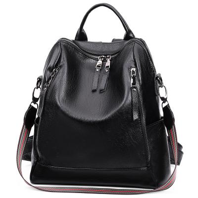 China 2022 Multifunctional Water Resistant Wholesale Fashion PU Leather Outdoor Shoulder Travel Business Backpack Ladies for sale