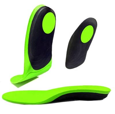 China Removable Correct In Shoe Factory Green Arch Support Eva Orthotic Shoe Insole Comfortable Flat Foot Orthopedic Insoles LB02008 for sale