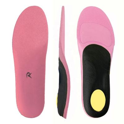 China Removable Correct In Shoe Factory Pink Insoles Arch Support Eva Orthotic Shoe Insole Comfortable Flat Foot Orthopedic Insoles LB02008 for sale