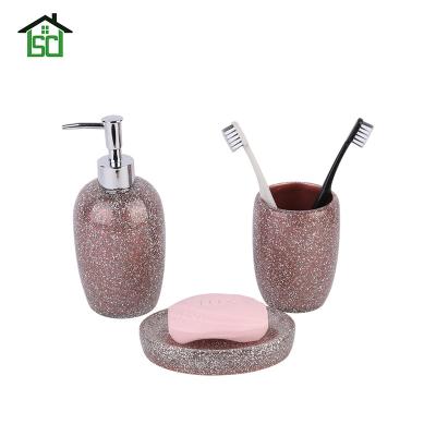 China Sustainable 3 Pieces Accessories Set Bathroom Toilet Room Home Packing Shower for sale