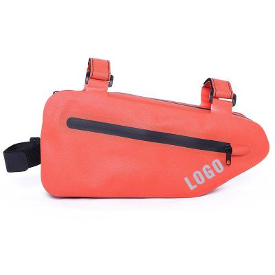 China Custom Outdoor Waterproof Recycling Bicycle Waterproof Front Frame Bike Handlebar Bag for sale