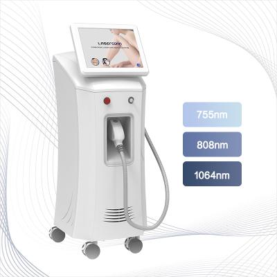 China Hair Removal 3 Wave Diode Laser 755 808 1064 Nm Professional Laser Hair Removal Machine for sale