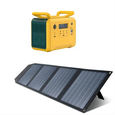 China Type C house solar generator 1200 watt LiFePO4 battery 960Wh supports UPS function contains solar panels for sale