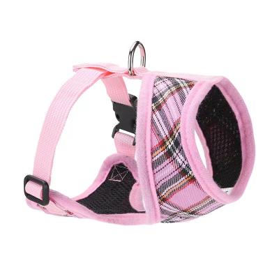 China British Viable Classic Plaid Harness Dog Harness Multicolor Adjustable Pet Dog Cat Harness Wholesale for sale