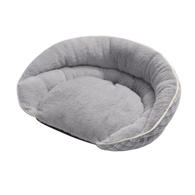 China Viable Sell Well Warm Semi-circular Partially Enclosed Dog Bed Cat And Dog Sleeping Mat Sofa Bed Four Seasons Available Winter Dog Bed Pet Bed for sale