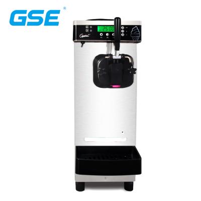 China Snack Plant GSE 32L/H Ultra Silence Stainless Steel Body 10L Hopper LCD Screen Table Top Ice Cream Machine For Commercial for sale