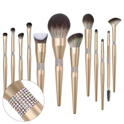 China Makes Apply Makeup B12127 12PCS Professional Luxury Pearl White Makeup Brushes With Travel Portable Bag Cosmetic Brush Set for sale