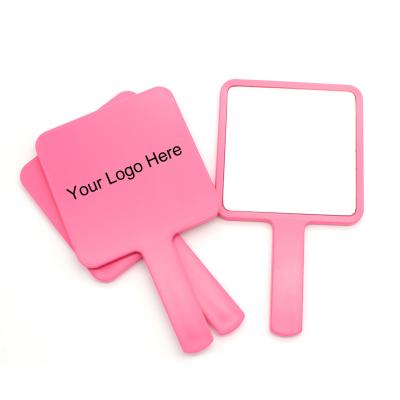 China A301 Double Sided Logo Hand Held Makeup Mirror Custom 5 Pieces Bulk Square Heart Shape Gifts Keepsake Personalized Compact Mirrors Wholesale for sale