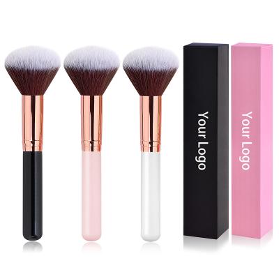 China Make Up Brushes C01872-Y Cosmetic New Amazon Luxury Custom Kolinsky Loose Powder Container Brush Gel Nail Sweep White Kabuki Makeup Brush Set for sale