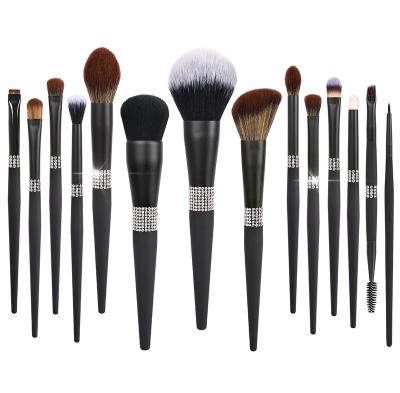 China Make Up Brushes Cosmetic Korean Professional 15065-14Y Cosmetics Kabuki Black Brush Make Up Brushes Private Label Blush Brush for sale