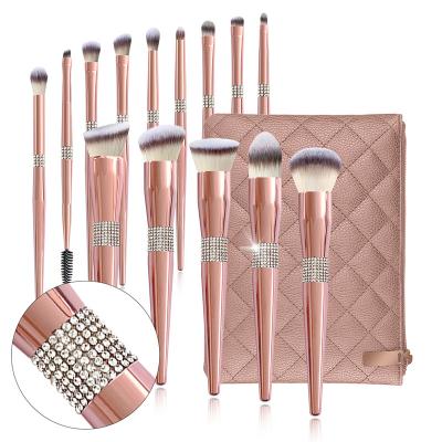 China Make Up Travel Cosmetic Concealer Brushes OEM A20021 Powder Foundation Pink Makeup Set Brush Kabuki Brush Nail for sale